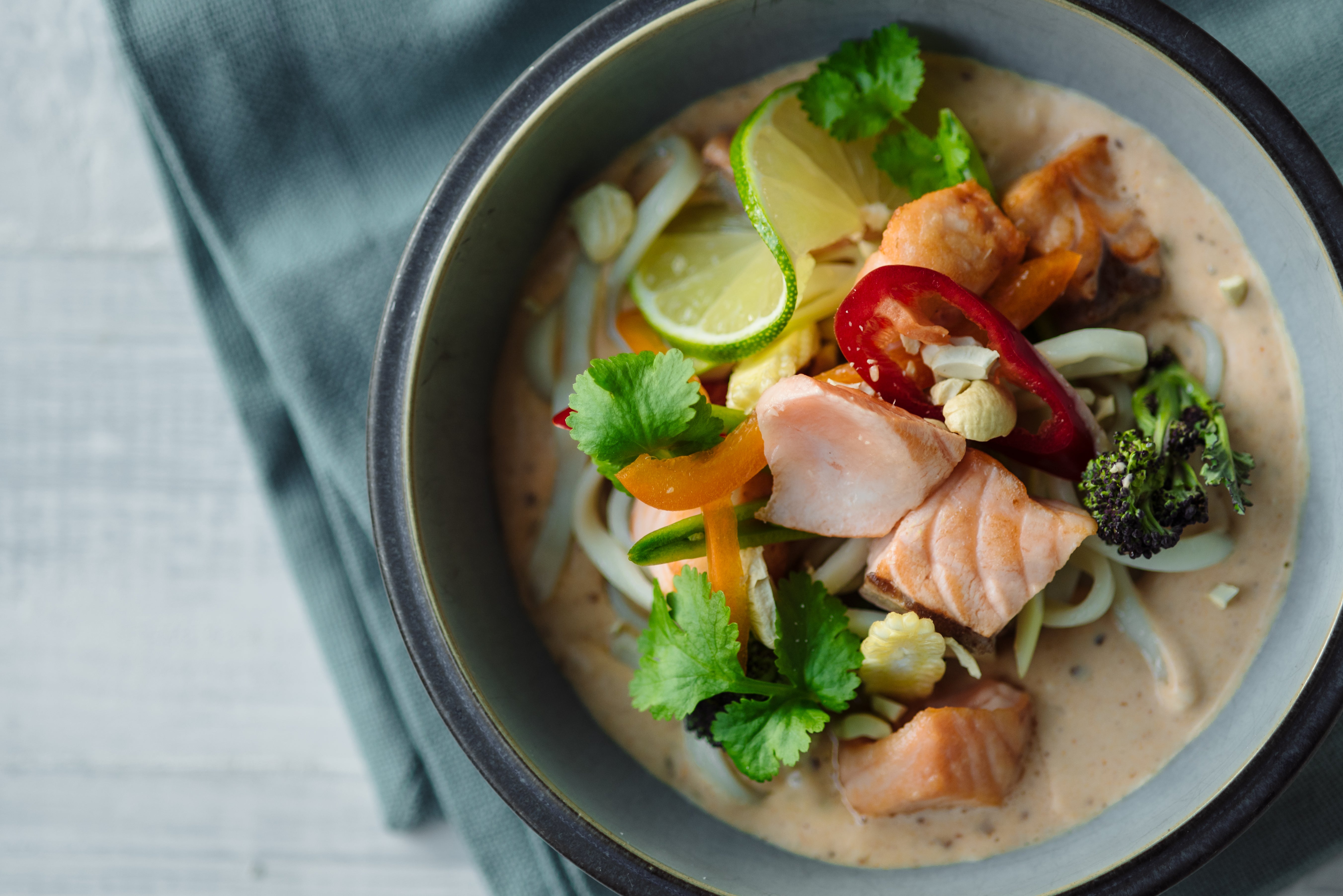 Thai Style Salmon Soup