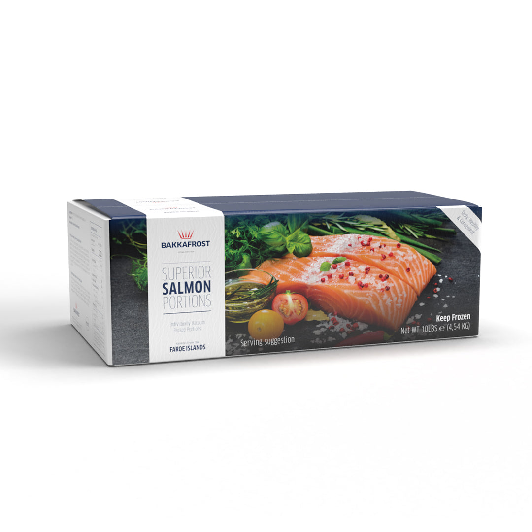 Caja de porciones de salmón congelado 10 libras